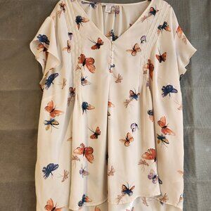 Like New Carolina Belle Montreal Patterned Blouse Size 2X